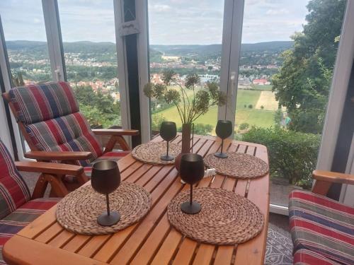 B&B Rudolstadt - Bungalow mit Schlossblick - Bed and Breakfast Rudolstadt