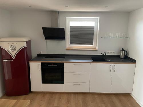 廚房, Ferienwohnung Bröder (Ferienwohnung Broder) in 埃梅爾斯豪森