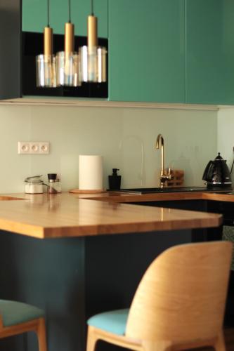 Konyha, Belzacka City Apartment in Piotrkow Trybunalski