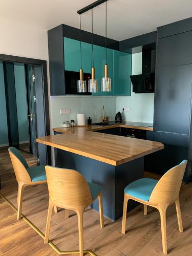 Konyha, Belzacka City Apartment in Piotrkow Trybunalski