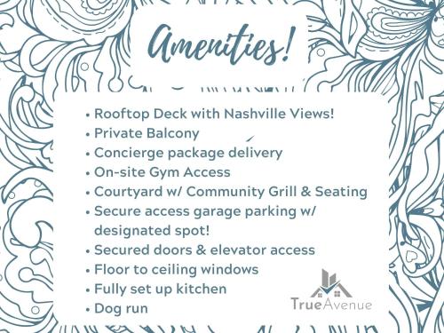 Smart, Stylish Music City Condo - Concierge, Restaurants, Gym, Rooftop Patio, Parking in Nashville, USA