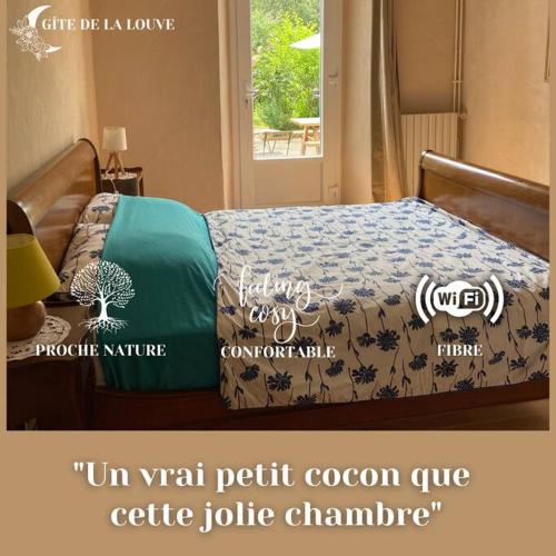 L'ourse, chambre double - Gîte de la Louve - Chambre d'hôtes - Fougax-et-Barrineuf