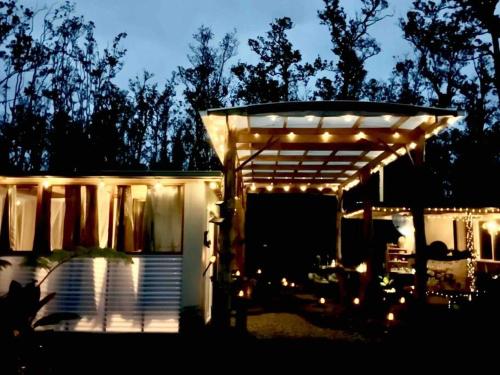 Erkély/terasz, Exotic Garden cottage at amazing volcano fissure in Hawaiian Acres (HI)