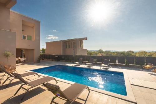 Villa OLIVE OCEAN with pool and seaview