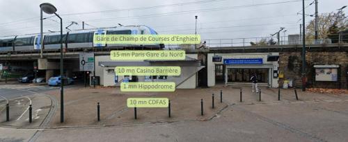 Ligne H 17mn Paris-Gare du Nord, Parking Rue Gratuit, Station de Train en Face toutes les 15mn, Hippodrome, CDFAS, Université, Borne Electrique, 1er étage