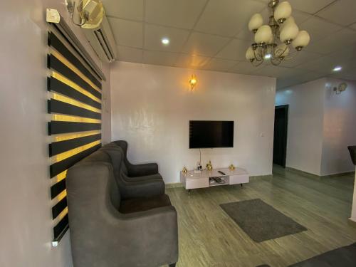 salon détente/TV commun, Dabb Apartments in Ilorin