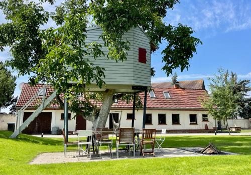 A szálláshely kívülről, Chalet Sch-l-afbock in Markranstadt