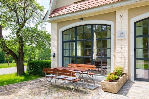 Balkons/terase, Atelier 29: Ferienwohnung am Fuße des Valtenberges in Schmolln-Putzkau