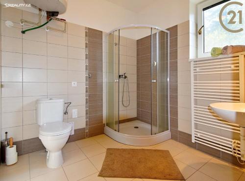 淋浴間, Apartmán Slapy, slapská přehrada - Nová Živohošť (Apartman Slapy, slapska prehrada - Nova Zivohost) in 克戈維斯諾瓦斯科凱斯