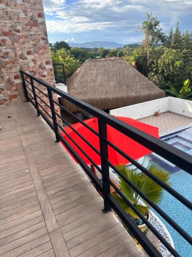 Balcony/terrace, Villa campestre Casa Blanca Full House in Agua de Dios