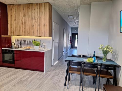 virtuve, Apartamenty SAUNA BANIA in Mieroszyno