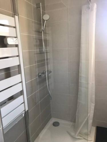 Shower, Location saisonniere 2 p Antibes-Piscine-Climatisation-terrasse au calme in Les Breguieres