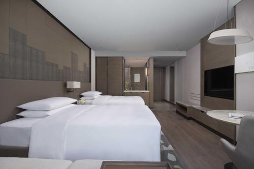 Double Room with Two Double Beds and City View