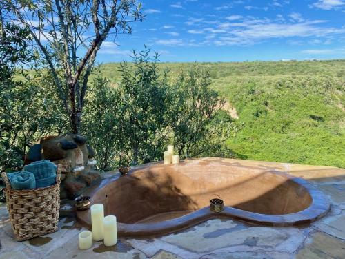 Open air bath, Echoes of Eden: River Retreat in Naivasha