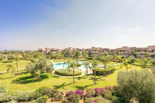 Résidence golfique, jardin, piscine, Marrakech