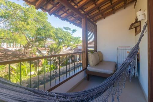 Balkon/terasa, Pousada dos Tangaras in plaža Geriba