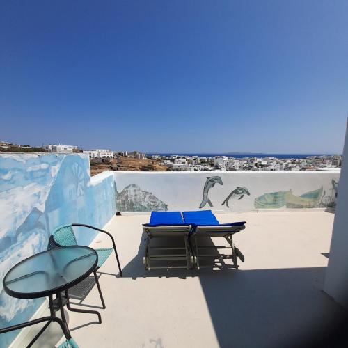 Erkély/terasz, Pension Selenti in Tinos
