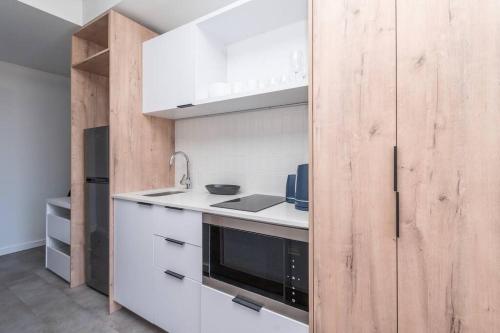 Compact, trendy studio apartment