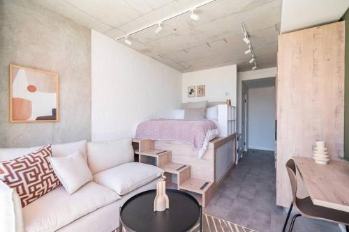 Compact, trendy studio apartment