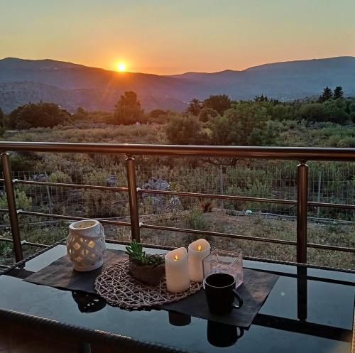 Stone villa Halepa with panoramic view.