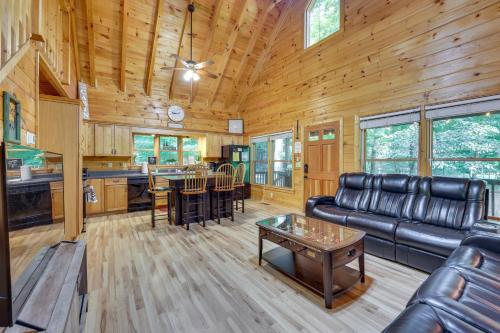 Riverfront Ellijay Cabin with Deck and Pool Access!