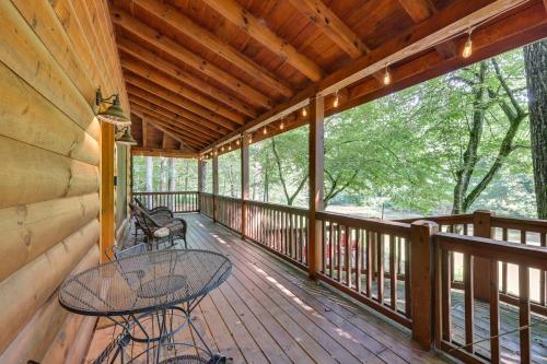 Riverfront Ellijay Cabin with Deck and Pool Access!