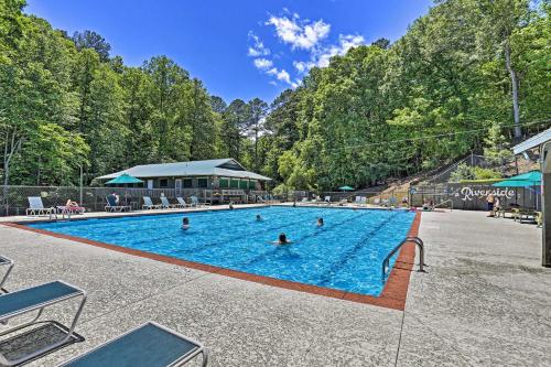 Riverfront Ellijay Cabin with Deck and Pool Access!