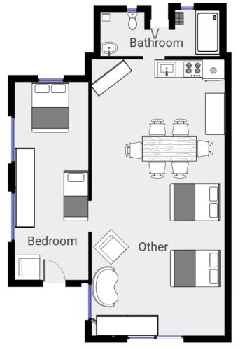 3 queen beds, 2 double beds