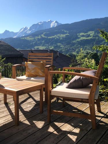 Chalet à Megève-Vauvray - Grands Appartements , vue Mont Blanc