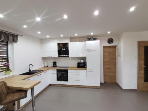 廚房, Ferienwohnung Pilgram-Huber in 阿福瑞茲埃姆西