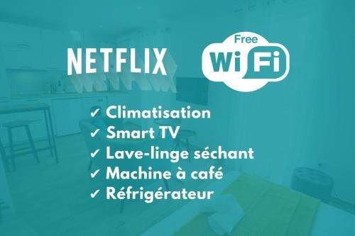 Élégant Studio Climatisé 'Alma 2' - Cœur de Beziers - Wifi Fibre - Netflix