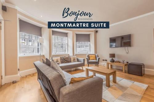 Montmartre Suite - New Town 3BR-3BA Main Door - Free Parking & Patio by Bonjour Residences Edinburgh - Apartment