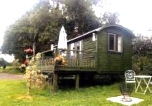 Idyllic Shepherds Hut glorious views to South Downs 'Perch'