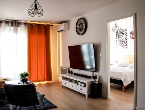 Appartement nouveaux quartier Bologne à deux pas de Mosson, WiFi, climatisation et parking gratuit