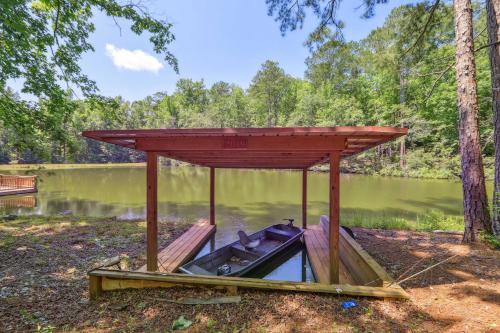 Lakefront Hamilton Cabin with Dock and Fire Pit!