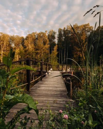 Osada Skoczkowo komfortowe domki z jacuzzi nad jeziorem- sauna- balia- prywatny staw wędkarski