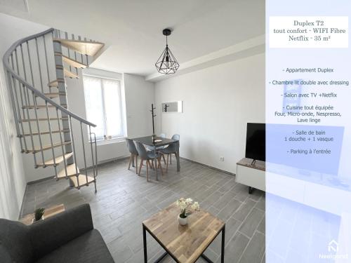 180B - Duplex T2 Tout Confort - Wifi Netflix - Montignac-Charente