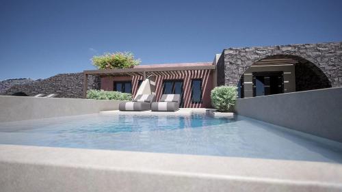 Magical Santorini Villa 1 Bedroom Villa Serenity Private Pool Mesmerizing Sea Views Finikia