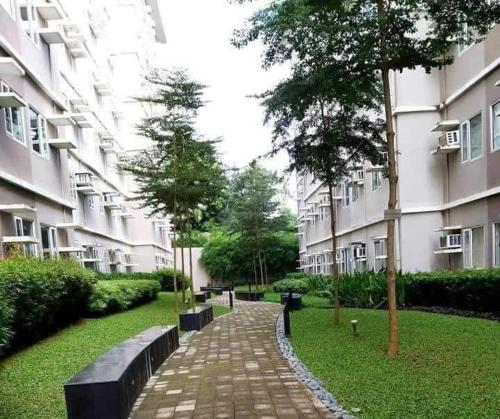 Trees Residence in Quezon City with balcony.