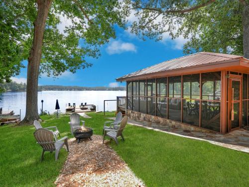 Lakefront Lodge with King Beds and Game Lounge