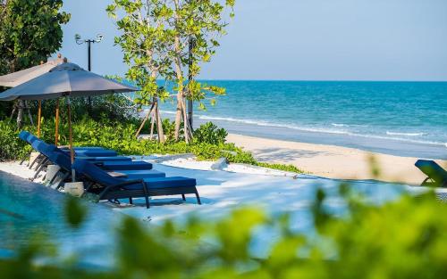Beach, Baba Beach Club Hua Hin Cha Am Luxury Pool Villa Hotel by Sri Panwa in Cha Am Beachfront