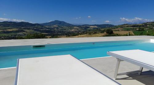 Bell tent in the vineyard with spectacular view