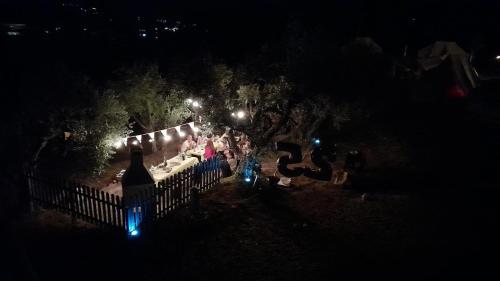 Bell tent in the vineyard with spectacular view