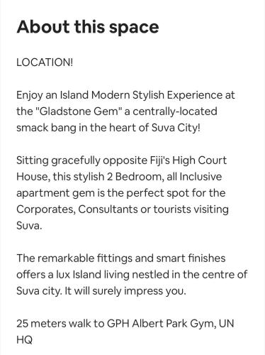 Gladstone Gem 2 - Suva CBD 2 Bedroom Apartment, Suva (Foto 3)