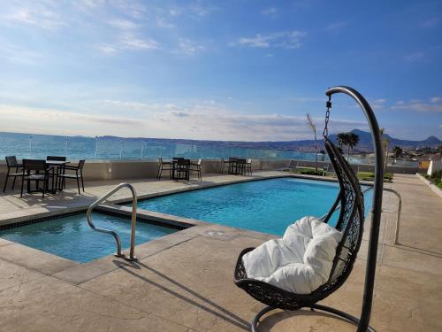 Seafront Condo Pool and Jacuzzi in Rosarito, Mexico
