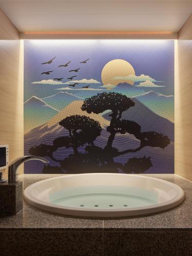 Hot spring bath, Hotel HOQA Hanaironoyu in Minami