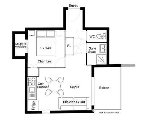 Appartement Villard-sur-Doron, 2 pièces, 4 personnes - FR-1-594-156