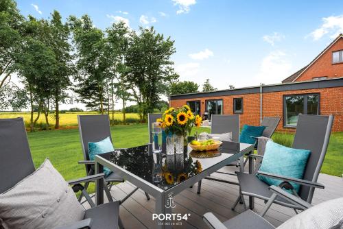 balkon/terasa, Ferienwohnung Sonnenfang, App 2 Emmelsbüll (Ferienwohnung Sonnenfang, App 2 Emmelsbull) in Emmelsbull-Horsbull