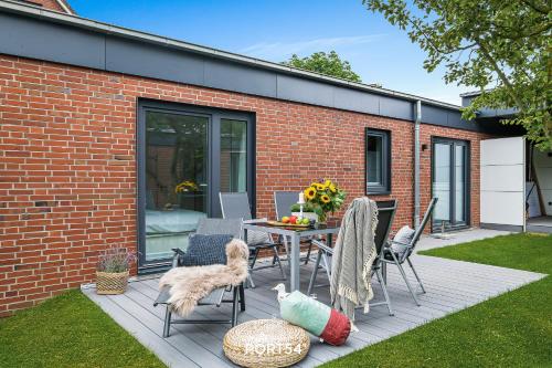 Balkons/terase, Ferienwohnung Falkenstern, App 10 Emmelsbüll (Ferienwohnung Falkenstern, App 10 Emmelsbull) in Emmelsbull-Horsbull