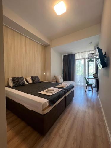 2 twin beds, 1 sofa bed